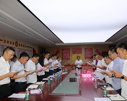 公司黨支部開(kāi)展“牢記初心擔使命、全民創(chuàng  )衛我先行” 主題黨日活動(dòng)